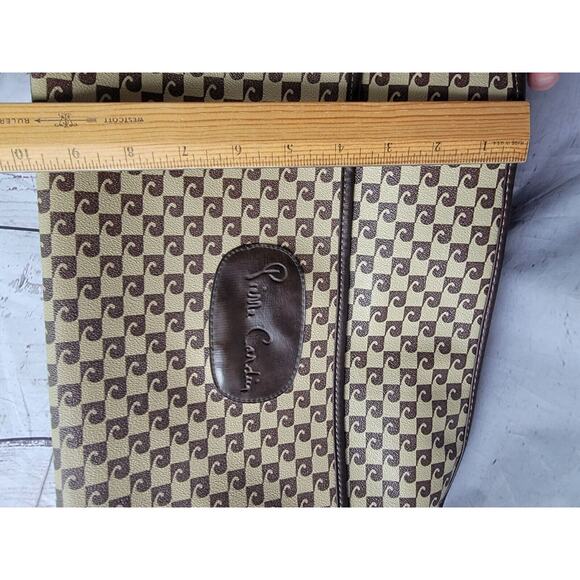 Vtg 60's Pierre Cardin MOD Monogram Signature Logo Carry On Over Night Bag Tote - Picture 10 of 10